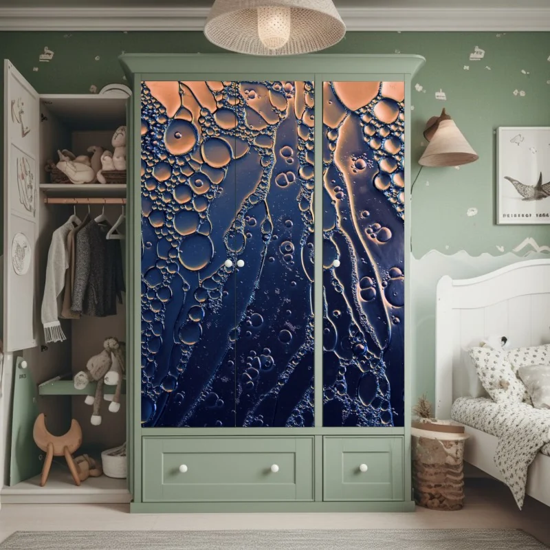 Naklejka na szafę różowy akwarelowy motyw botaniczny – Wallissimo®