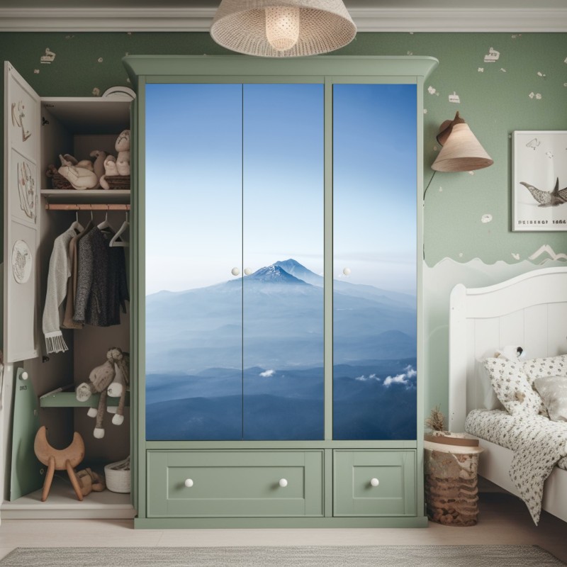 Naklejka na szafę delikatny różowy wzór piwonii w stylu line art – Wallissimo®