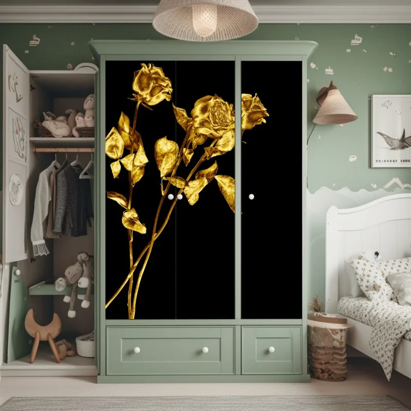 Naklejka na szafę tropikalna plaża z palmami pod błękitnym niebem – Wallissimo®