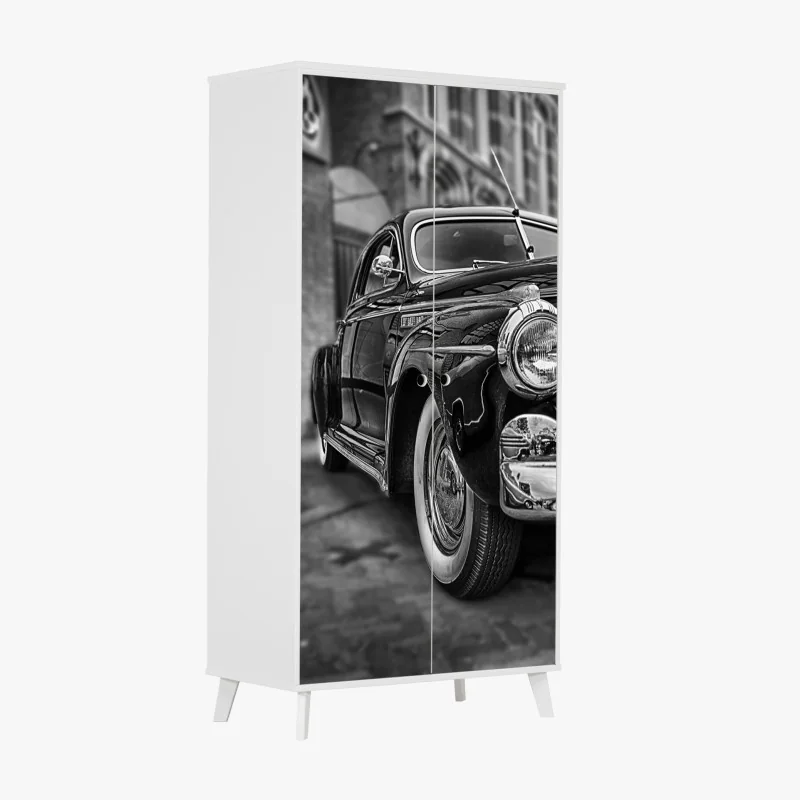 Naklejka na szafę mglisty most wiszący prowadzący w mgłę – Wallissimo®