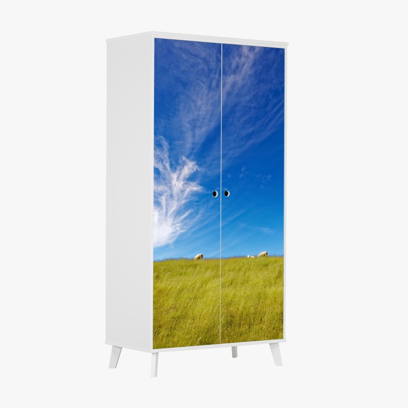 Naklejka na szafę delikatny wzór z magnoliami – Wallissimo®