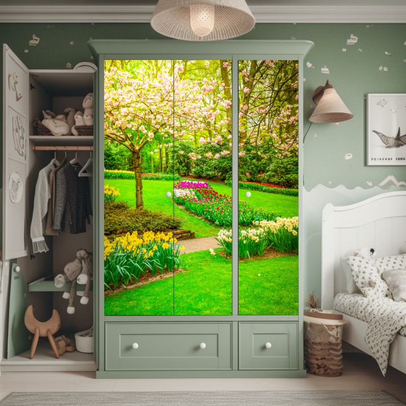 Naklejka na szafę głęboka niebieska tekstura marmuru – Wallissimo®