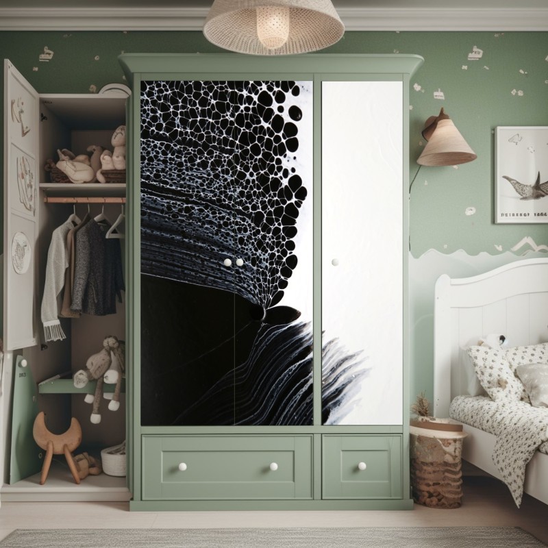 Naklejka na szafę różowa cukierkowa spirala – Wallissimo®