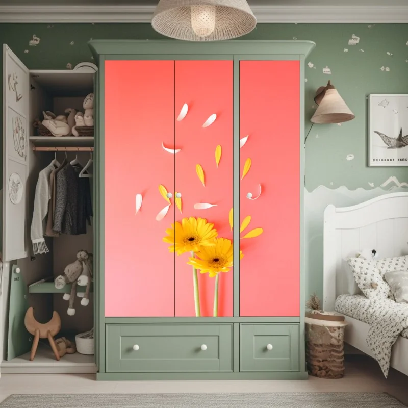 Naklejka na szafę pastelowy wzór muszelkowy – Wallissimo®