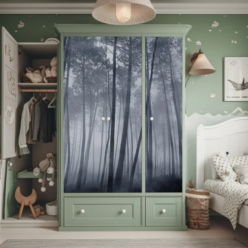 Naklejka na szafę złote pole pod szerokim błękitnym niebem – Wallissimo®