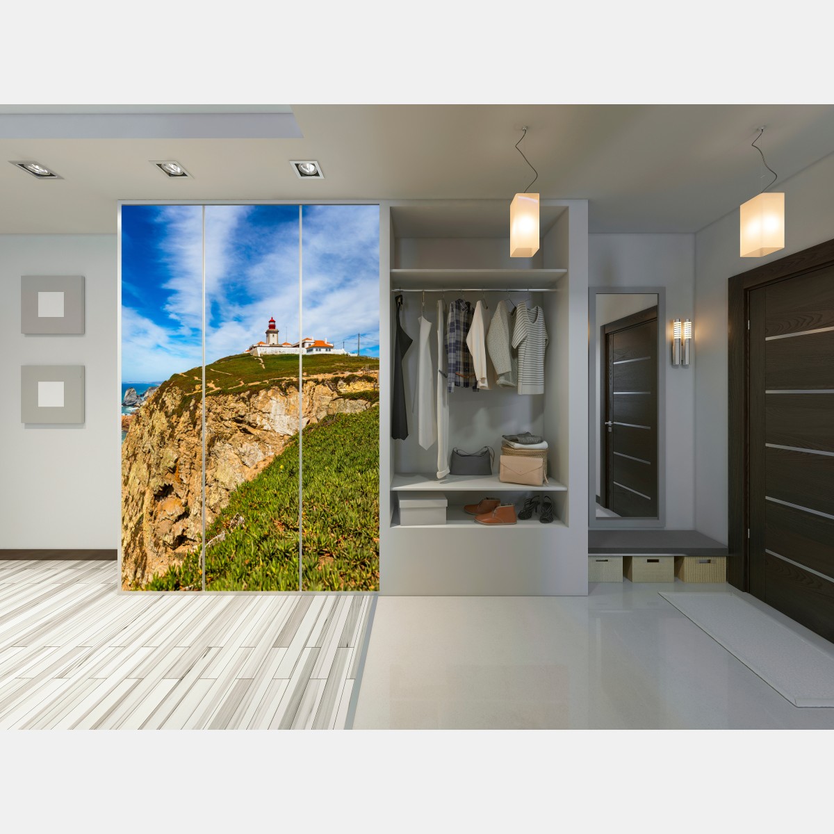 Naklejka na szafę latarnia morska na klifach Cabo da Roca – Wallissimo® Naklejka na szafę latarnia morska na klifach Cabo da Roca – Wallissimo®