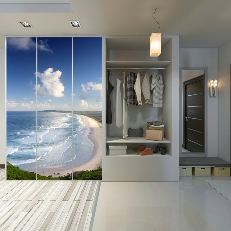 Naklejka na szafę panorama wybrzeża Byron Bay – Wallissimo® Naklejka na szafę panorama wybrzeża Byron Bay – Wallissimo®