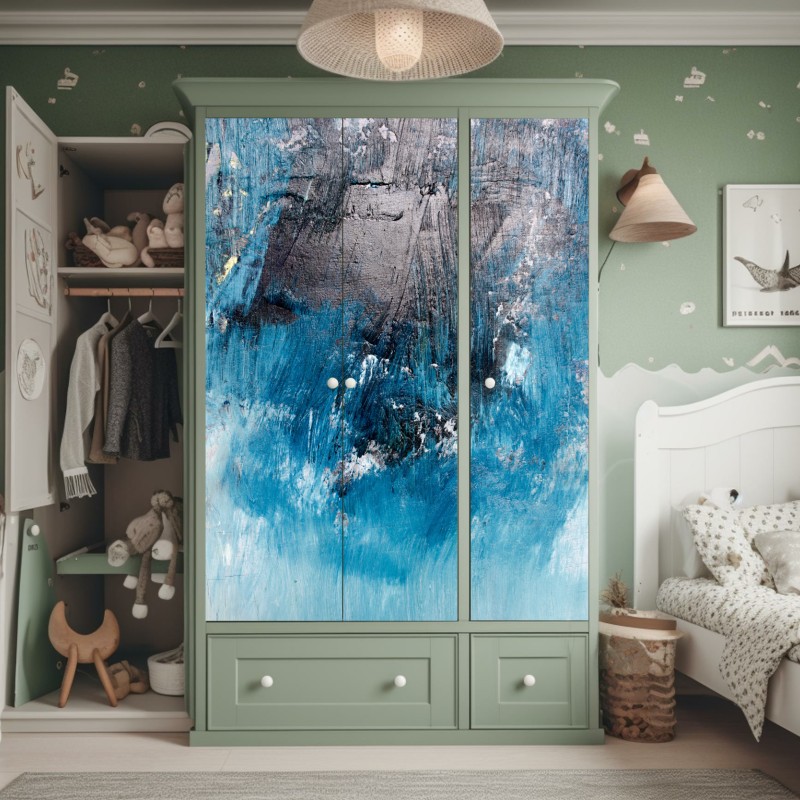 Naklejka na szafę mchowa leśna ścieżka – Wallissimo®