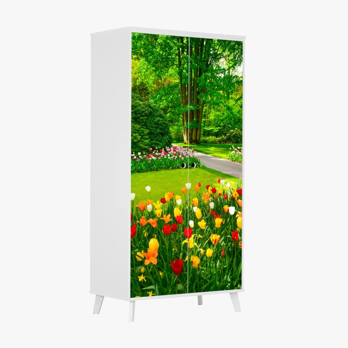 Naklejka na szafę żywy ogród tulipanów w Keukenhof – Wallissimo® Naklejka na szafę żywy ogród tulipanów w Keukenhof – Wallissimo®