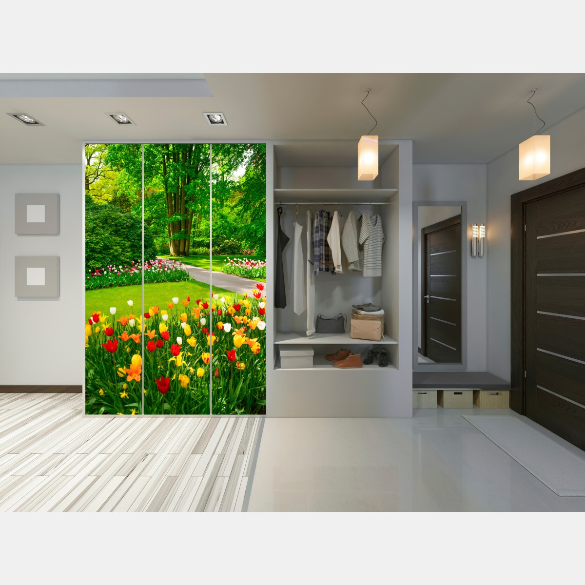 Naklejka na szafę żywy ogród tulipanów w Keukenhof – Wallissimo® Naklejka na szafę żywy ogród tulipanów w Keukenhof – Wallissimo®