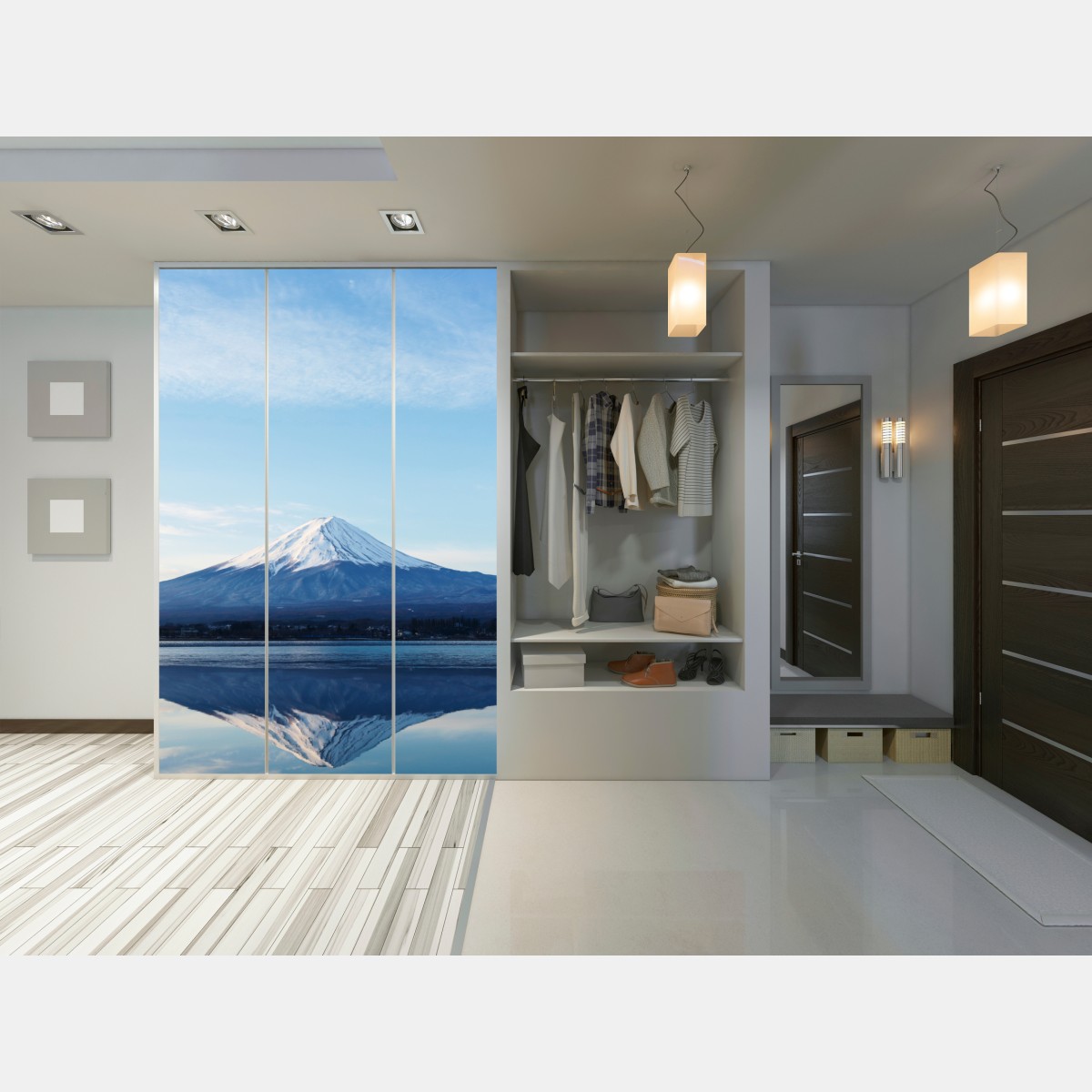 Naklejka na szafę góra Fudżi odbicie w jeziorze – Wallissimo® Naklejka na szafę góra Fudżi odbicie w jeziorze – Wallissimo®