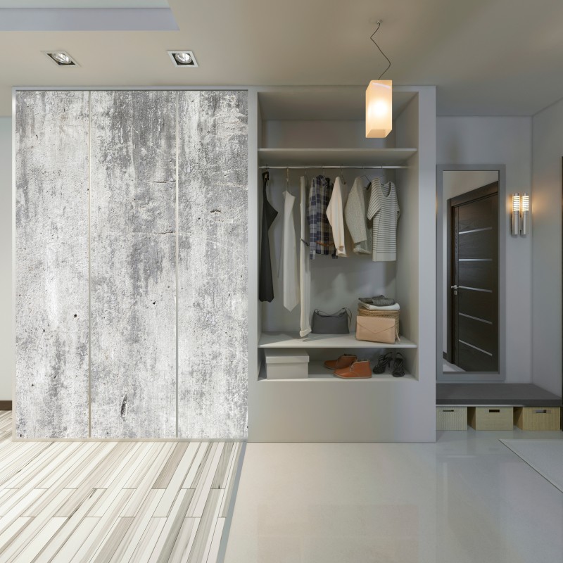 Naklejka na szafę surowa tekstura betonowej ściany – Wallissimo® Naklejka na szafę surowa tekstura betonowej ściany – Wallissimo®