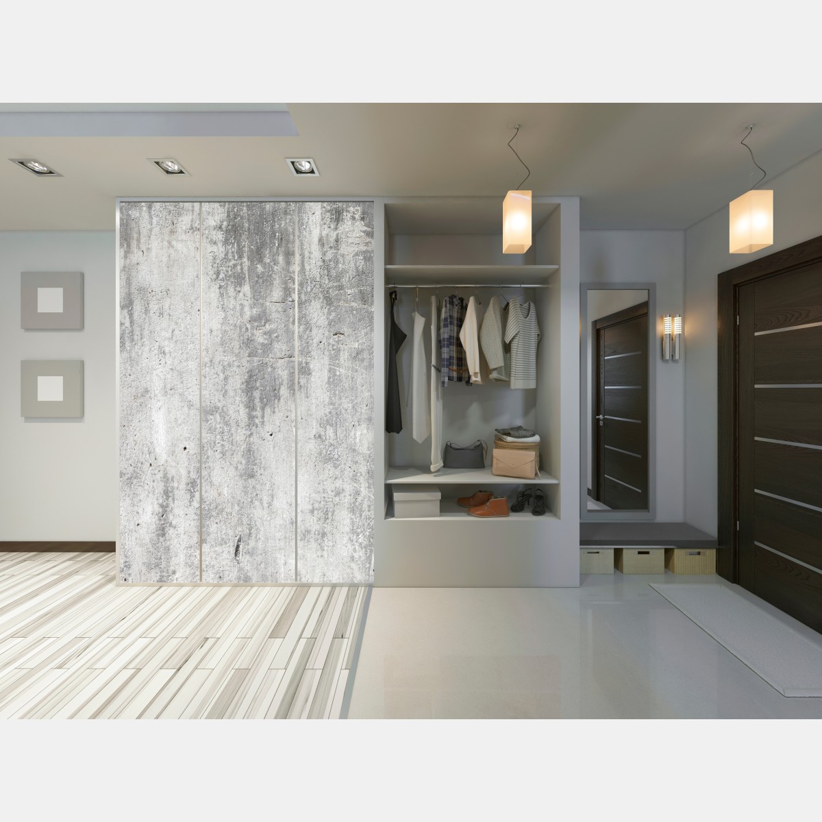 Naklejka na szafę surowa tekstura betonowej ściany – Wallissimo® Naklejka na szafę surowa tekstura betonowej ściany – Wallissimo®