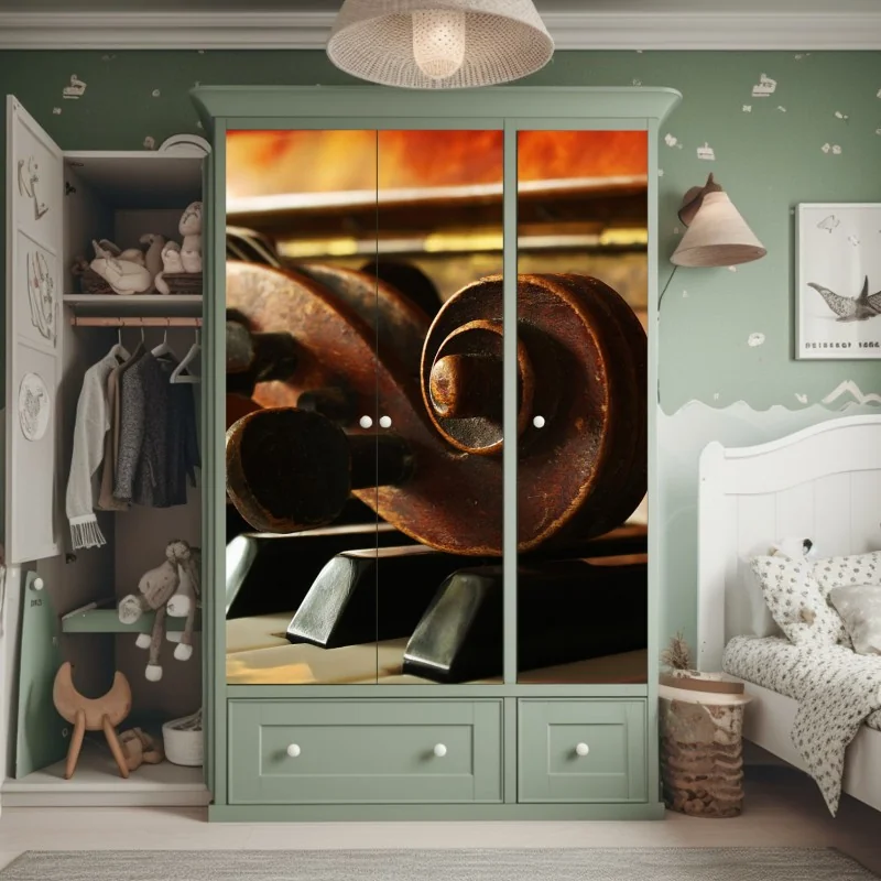 Naklejka na szafę poranna mgła nad jeziorem Pang Oung, Mae Hong Son – Wallissimo®