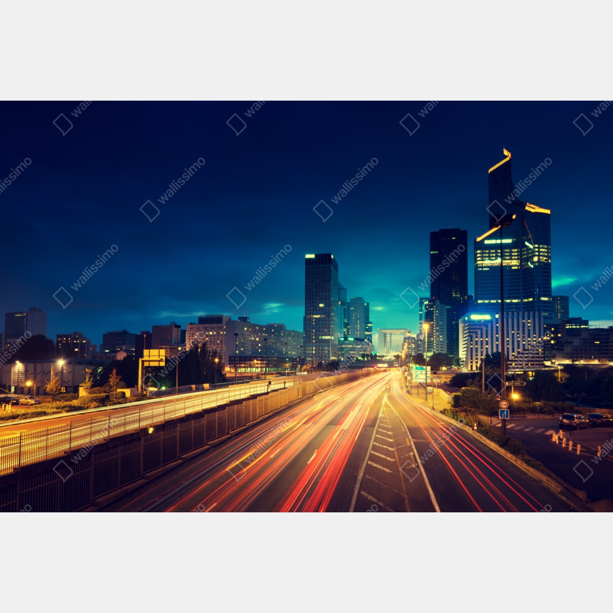 Naklejka na szafę La Défense panorama miasta o zmierzchu – Wallissimo® Naklejka na szafę La Défense panorama miasta o zmierzchu – Wallissimo®