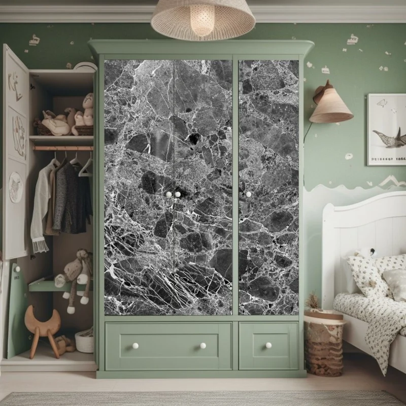 Naklejka na szafę pastelowy wzór muszelkowy – Wallissimo®