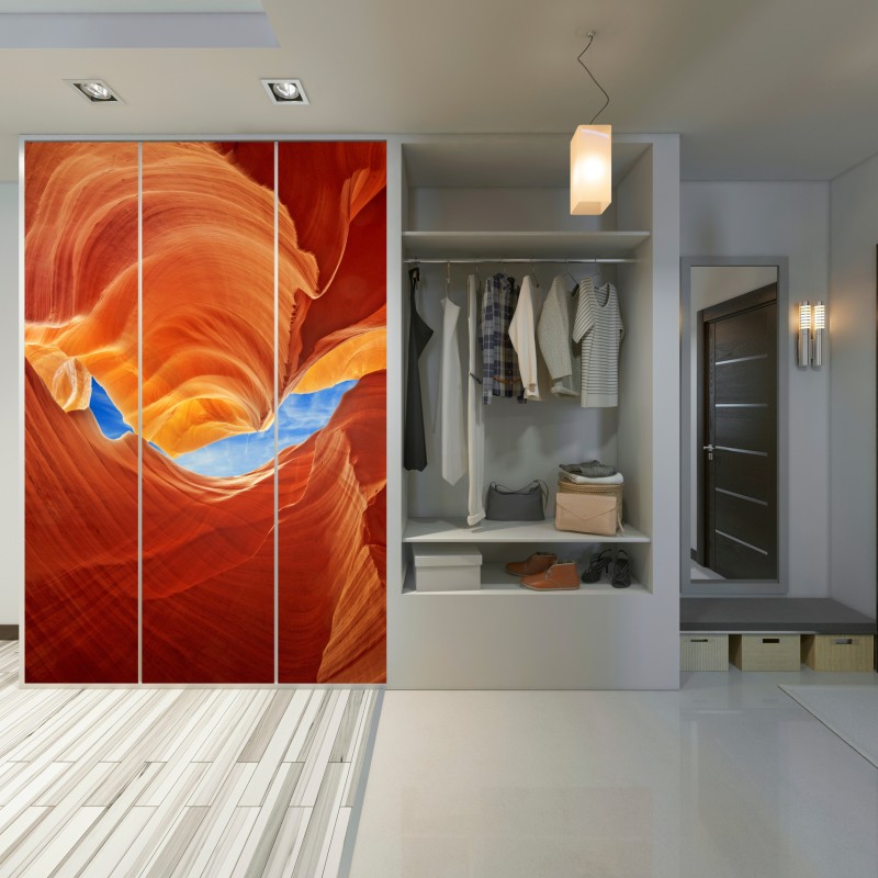 Naklejka na szafę Antelope Canyon wirujące piaskowcowe formy – Wallissimo® Naklejka na szafę Antelope Canyon wirujące piaskowcowe formy – Wallissimo®