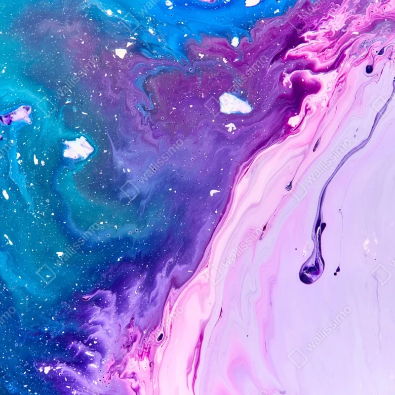 Naklejka na szafę żywa niebiesko-fioletowa abstrakcja akrylowa – Wallissimo® Naklejka na szafę żywa niebiesko-fioletowa abstrakcja akrylowa – Wallissimo®