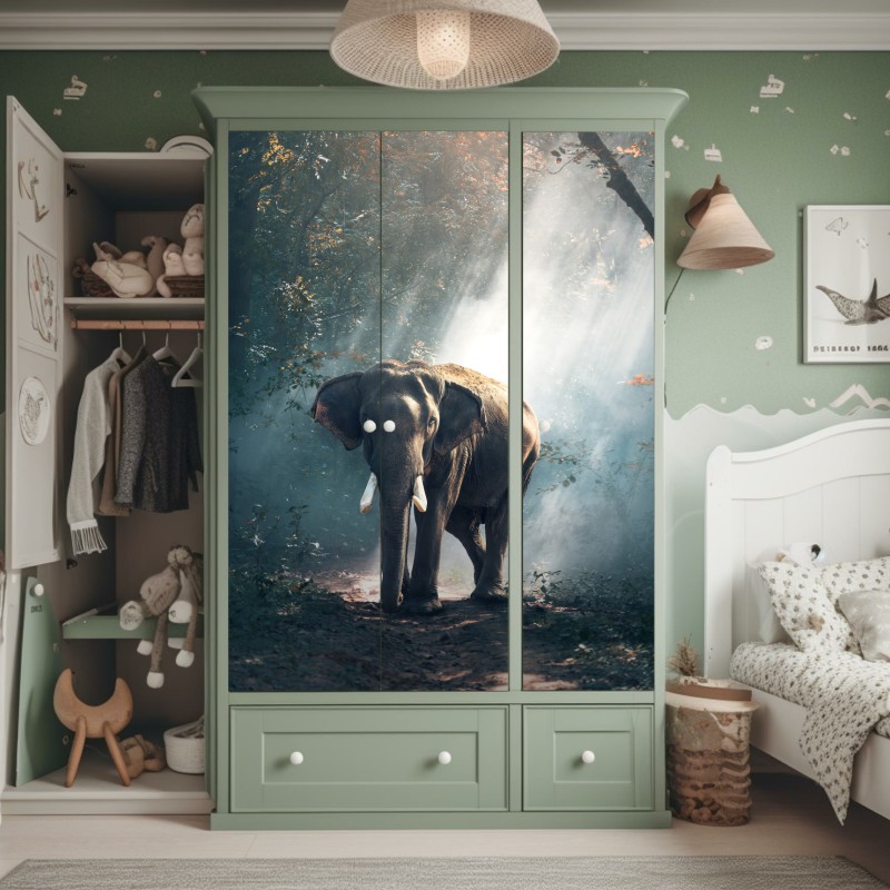 Naklejka na szafę beżowa tekstura marmuru – Wallissimo®