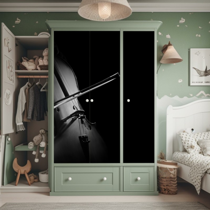 Naklejka na szafę vintage tropikalny wzór z liśćmi – Wallissimo®