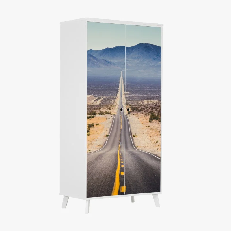 Naklejka na szafę tropikalny wzór hibiskusa – Wallissimo®