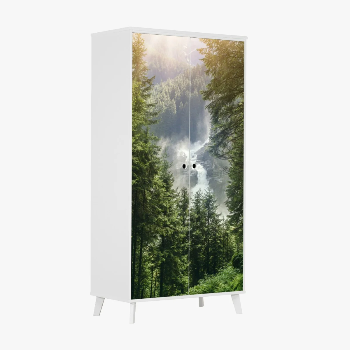 Naklejka na szafę Krimml wodospad w bujnym alpejskim lesie – Wallissimo® Naklejka na szafę Krimml wodospad w bujnym alpejskim lesie – Wallissimo®