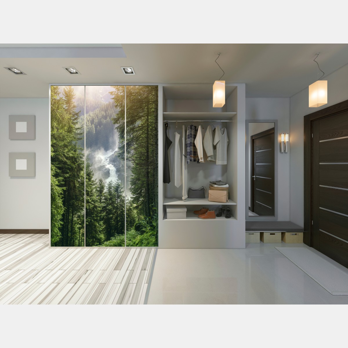 Naklejka na szafę Krimml wodospad w bujnym alpejskim lesie – Wallissimo® Naklejka na szafę Krimml wodospad w bujnym alpejskim lesie – Wallissimo®