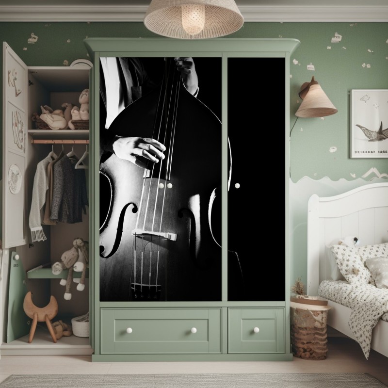 Naklejka na szafę mgła nad alpejskim jeziorem – Wallissimo®