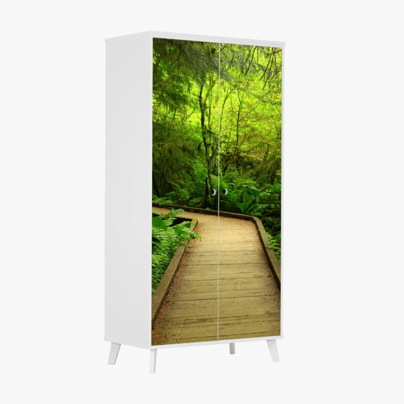 Naklejka na szafę pastelowy pop-artowy portret piękna – Wallissimo®