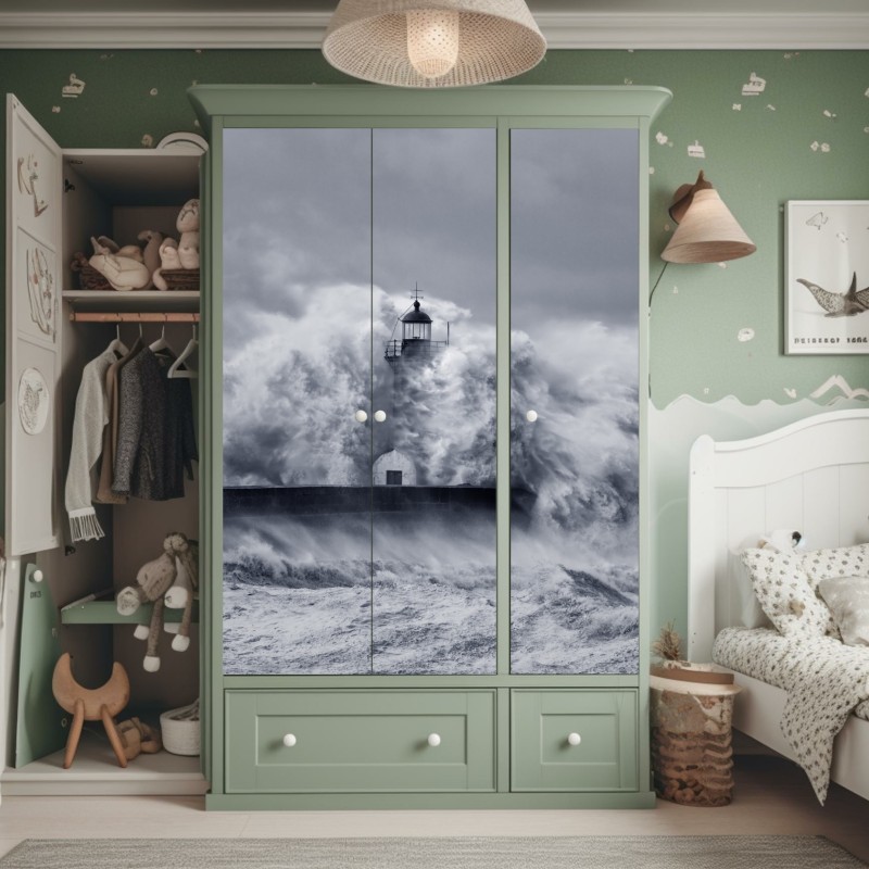 Naklejka na szafę czarny marmur marquina do nowoczesnych wnętrz – Wallissimo®