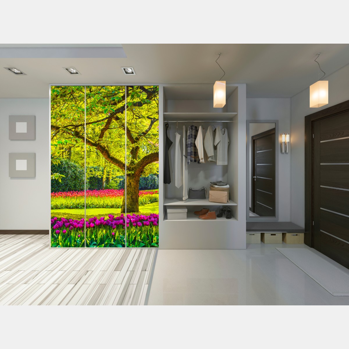 Naklejka na szafę barwny ogród tulipanów w Keukenhof – Wallissimo® Naklejka na szafę barwny ogród tulipanów w Keukenhof – Wallissimo®
