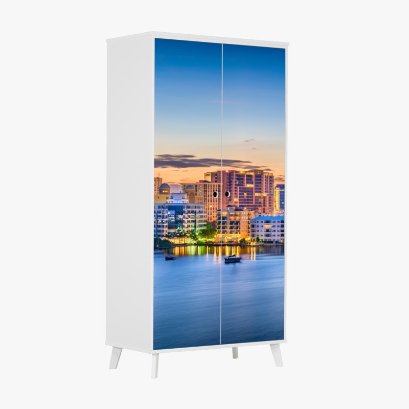 Naklejka na szafę most Golden Gate odbicie na brzegu – Wallissimo®