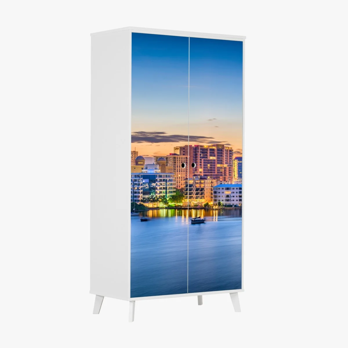 Naklejka na szafę Sarasota o świcie nad zatoką – Wallissimo® Naklejka na szafę Sarasota o świcie nad zatoką – Wallissimo®