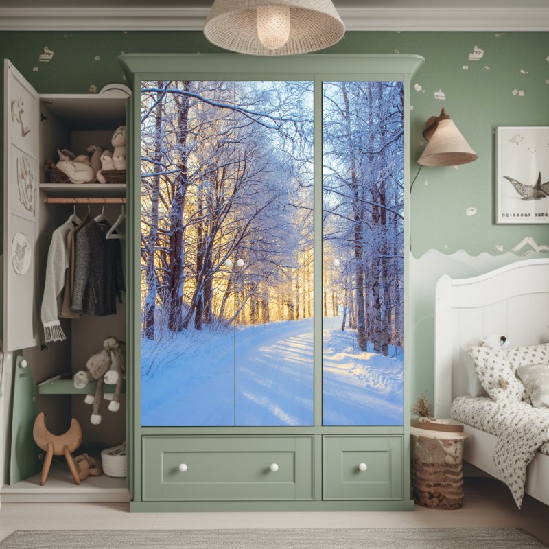 Naklejka na szafę tropikalna turkusowa zatoka panorama – Wallissimo®