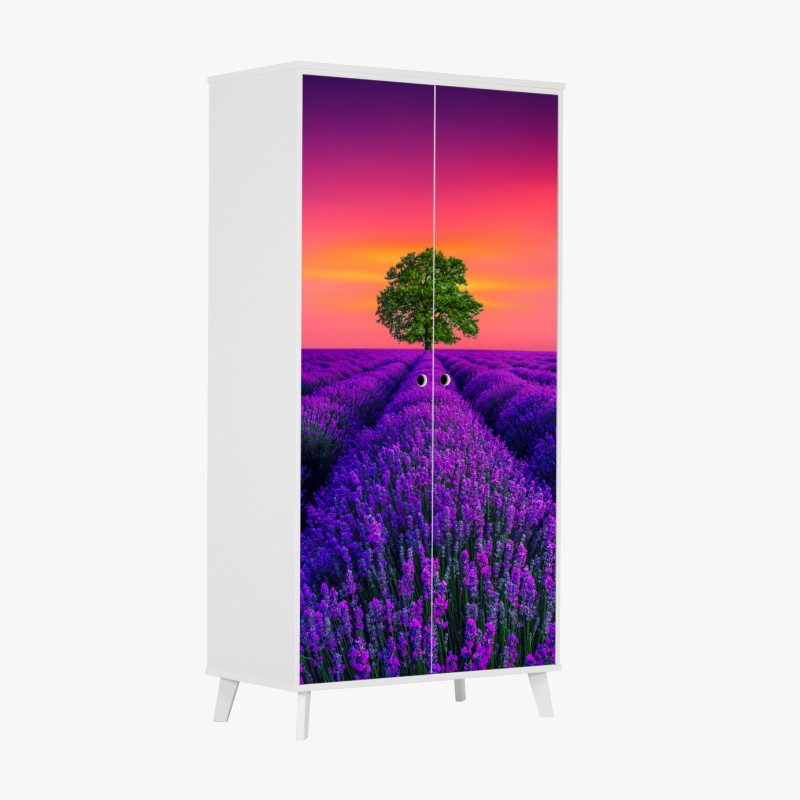 Naklejka na szafę postarzony tynk na ścianie w odcieniach szarości – Wallissimo®