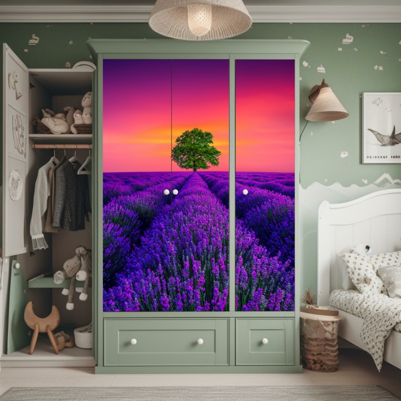 Naklejka na szafę postarzony tynk na ścianie w odcieniach szarości – Wallissimo®