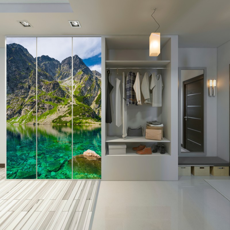 Naklejka na szafę Czarny Staw górskie odbicie Tatry – Wallissimo® Naklejka na szafę Czarny Staw górskie odbicie Tatry – Wallissimo®