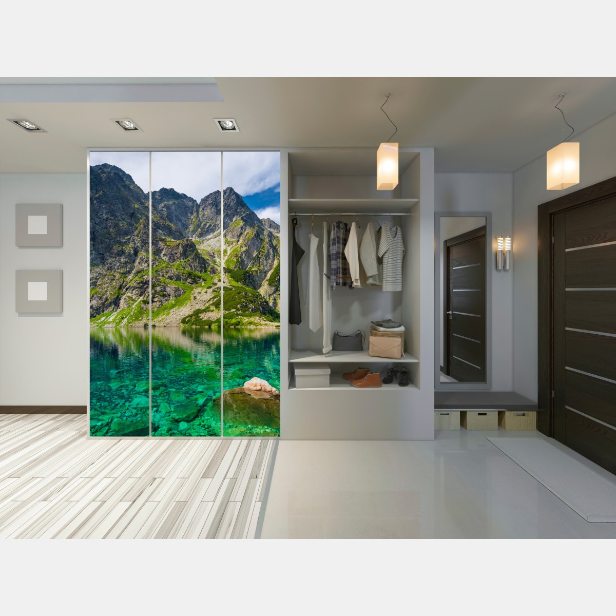 Naklejka na szafę Czarny Staw górskie odbicie Tatry – Wallissimo® Naklejka na szafę Czarny Staw górskie odbicie Tatry – Wallissimo®