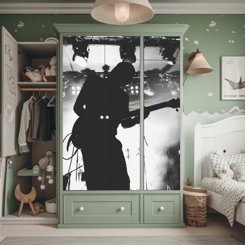 Naklejka na szafę delikatny wzór z magnoliami – Wallissimo®