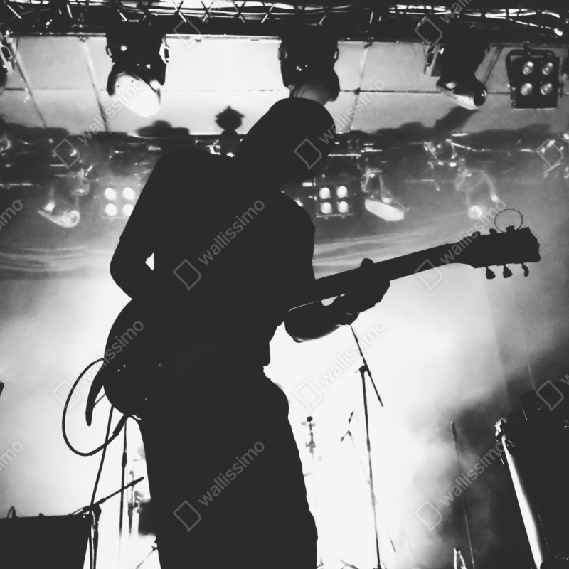 Naklejka na szafę silweta gitarzysty na koncercie – Wallissimo® Naklejka na szafę silweta gitarzysty na koncercie – Wallissimo®