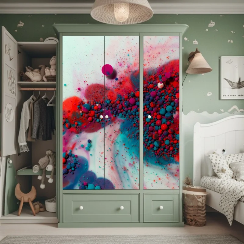 Naklejka na szafę poranna mgła nad jeziorem Pang Oung, Mae Hong Son – Wallissimo®