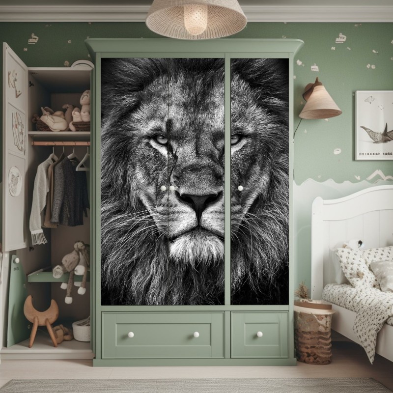 Naklejka na szafę zielona tekstura marmuru – Wallissimo®