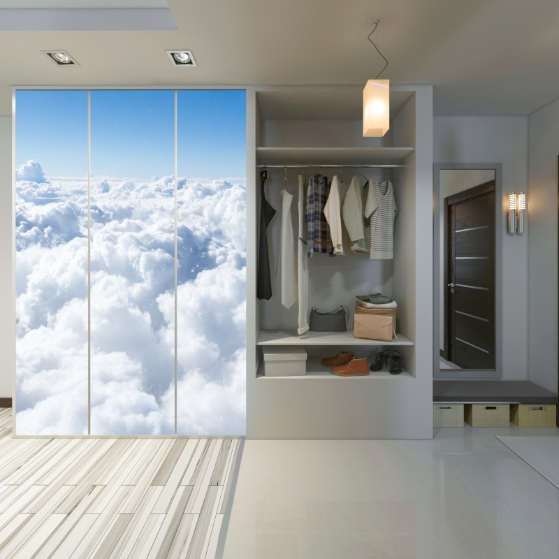 Naklejka na szafę spokojny pejzaż chmur – Wallissimo® Naklejka na szafę spokojny pejzaż chmur – Wallissimo®