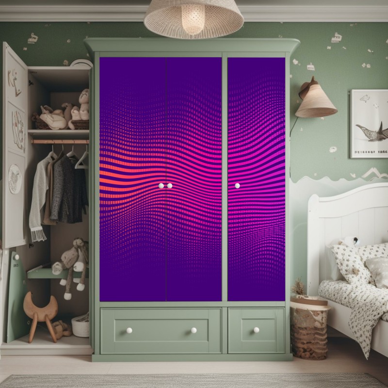 Naklejka na szafę biały marmur ze złotymi żyłkami – Wallissimo®