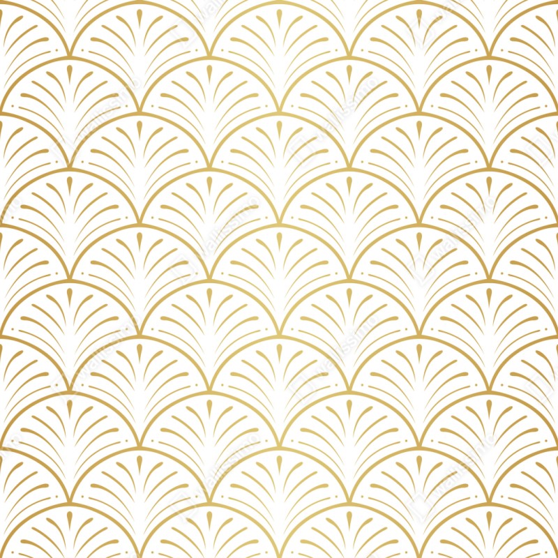 Naklejka na szafę złoty wzór art deco w stylu wachlarza – Wallissimo® Naklejka na szafę złoty wzór art deco w stylu wachlarza – Wallissimo®