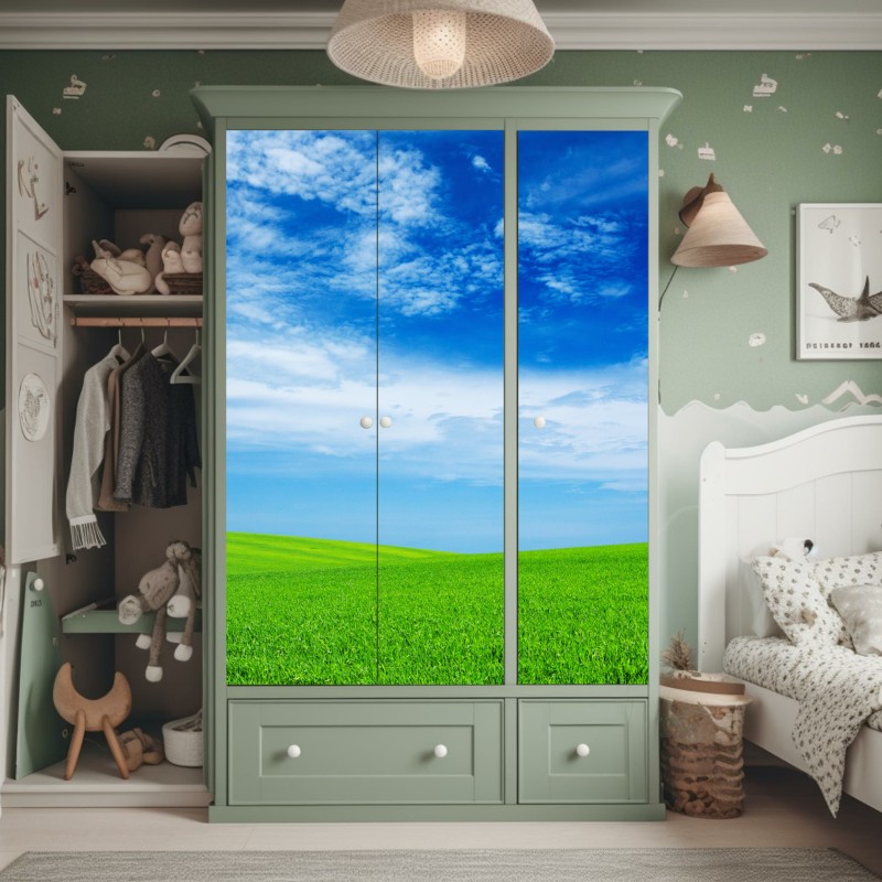 Naklejka na szafę złoty wzór art deco – Wallissimo®