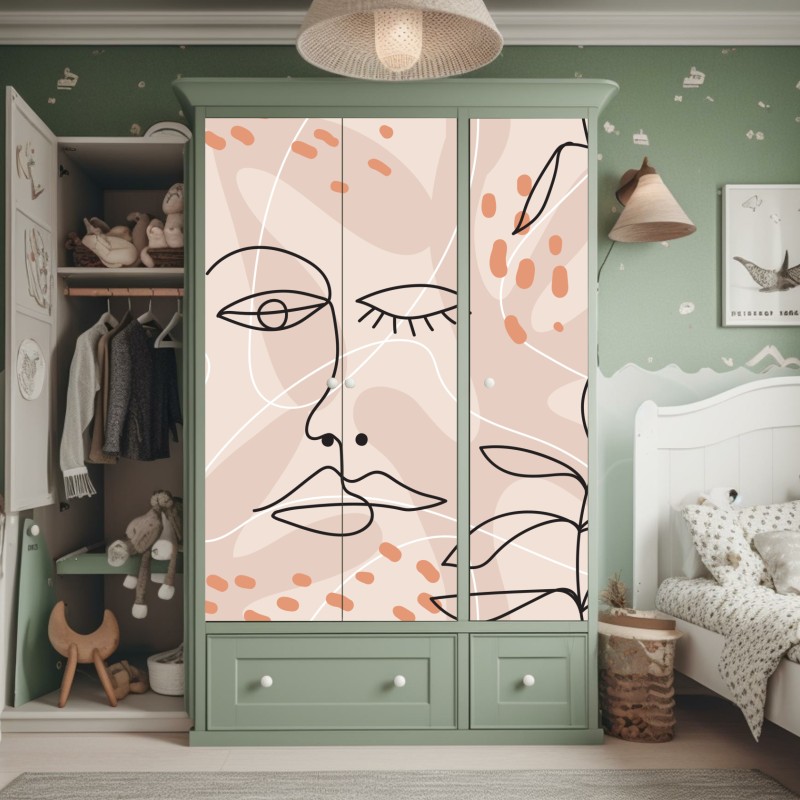 Naklejka na szafę złota jesienna łąka – Wallissimo®