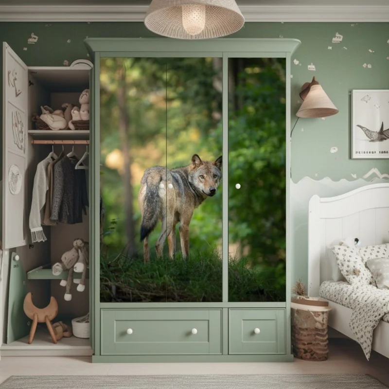 Naklejka na szafę czarny marmur ze złotymi żyłami – Wallissimo®