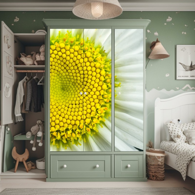 Naklejka na szafę pastelowy pop-artowy portret piękna – Wallissimo®