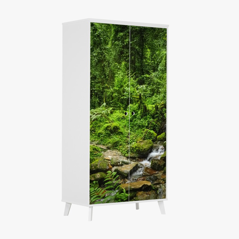 Naklejka na szafę głęboka niebieska tekstura marmuru – Wallissimo®